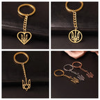Ukraine National Emblem Keychain Party