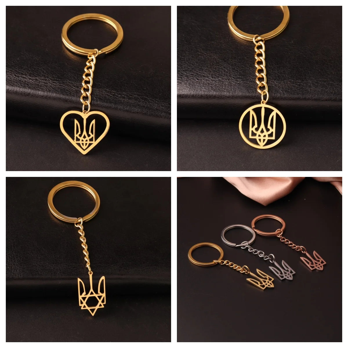 Ukraine National Emblem Keychain Party