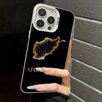 Afghanistan Flag Silver Plated Inside Phone Case For iPhone