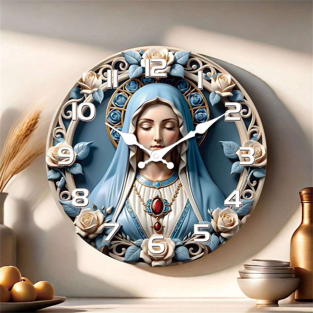 Virgin Mary Wall Clock