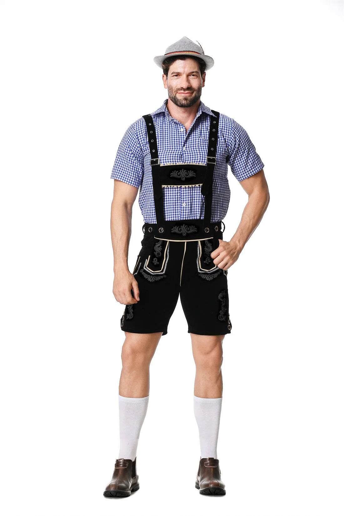 Men German Oktoberfest Lederhosen Costume