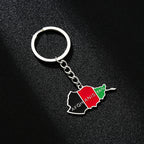 Afghanistan Map Flag Key Chain