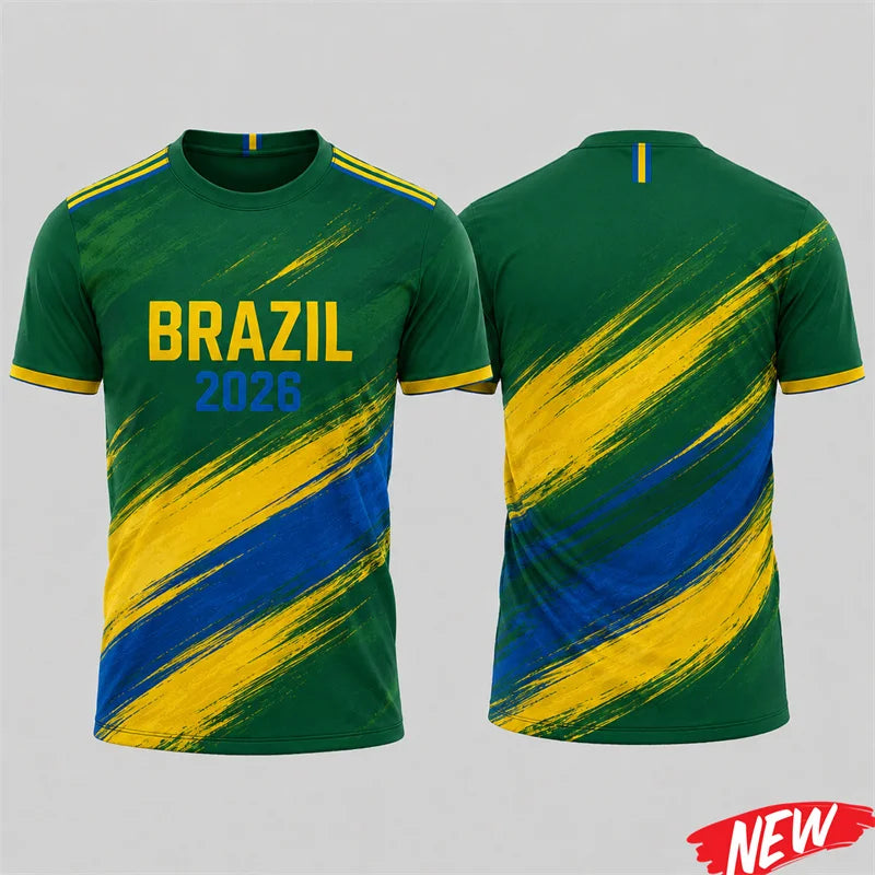 Brazil Graphic Men's T-Shirt Quick-Dry