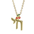 Hebrew Letter Chai Copper Pendant Necklace