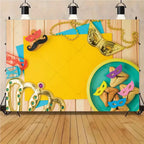 Happy Purim Rosh Hashanah Theme Backdrop Jewish New Year Party