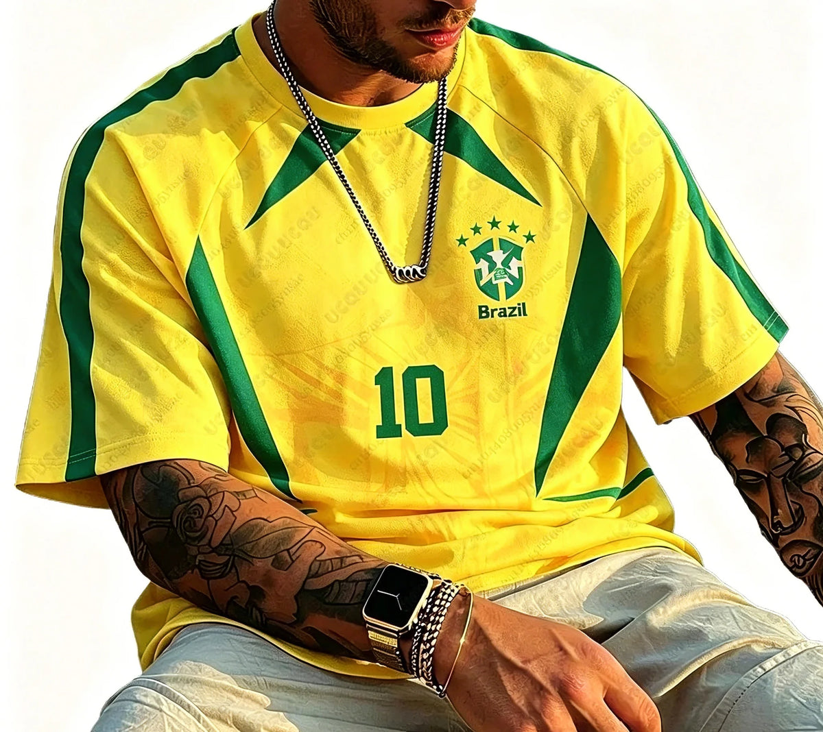 Brazil Color Block Tee Quick-Dry Top