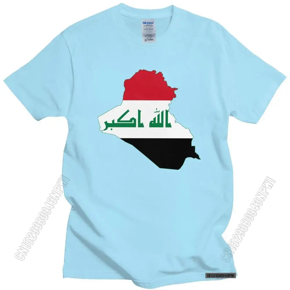 Iraq Flag Map T Shirt