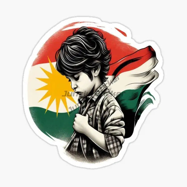 ملصقات علم كردستان للسيارات ملصقات دراجات نارية مستلزمات حاسوب محمول ملصقات مقاومة للخدش لتصميم المركبات الترفيهية