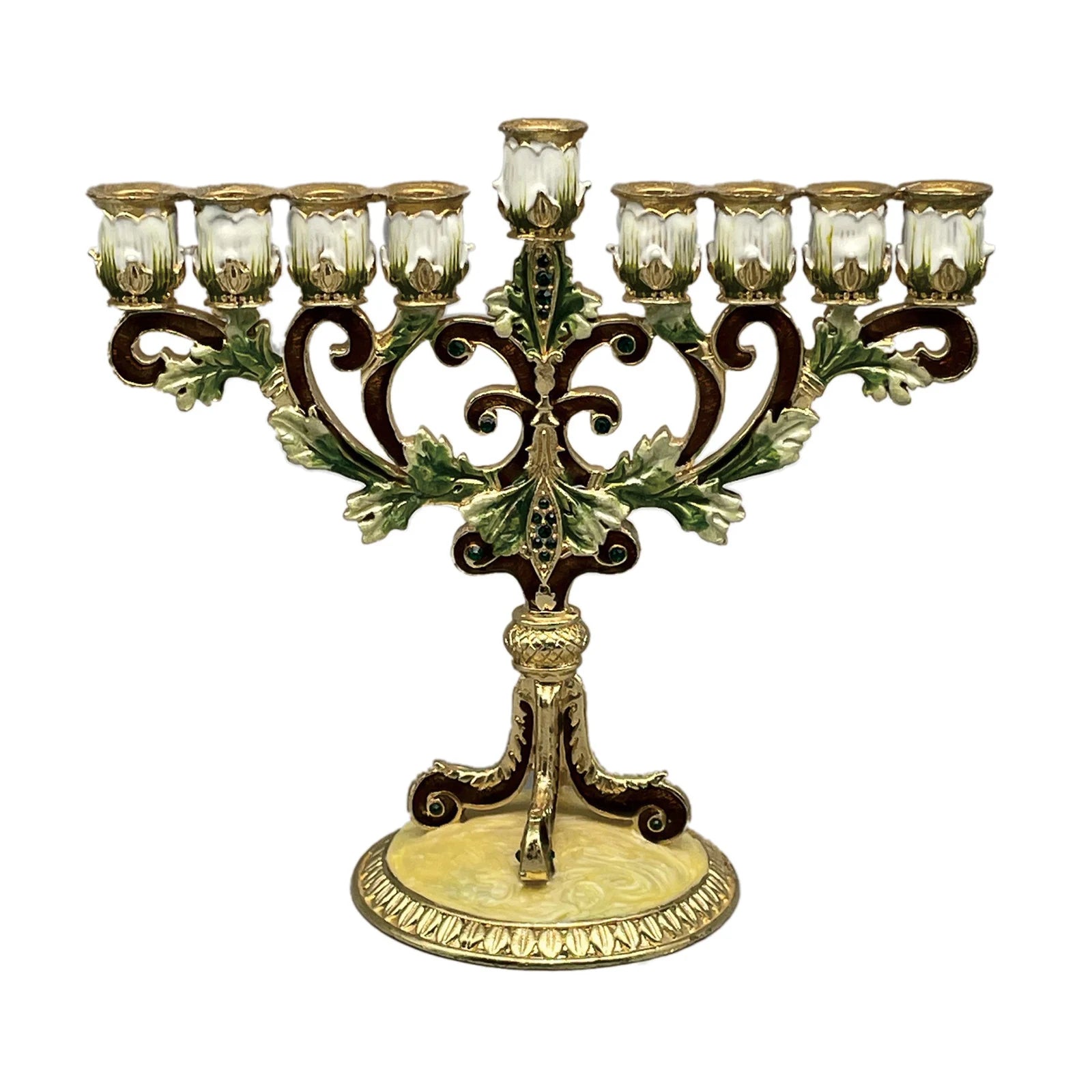 Artistic Metal Candle Holder for Hanukkah