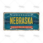 USA License Plate Landmark Metal