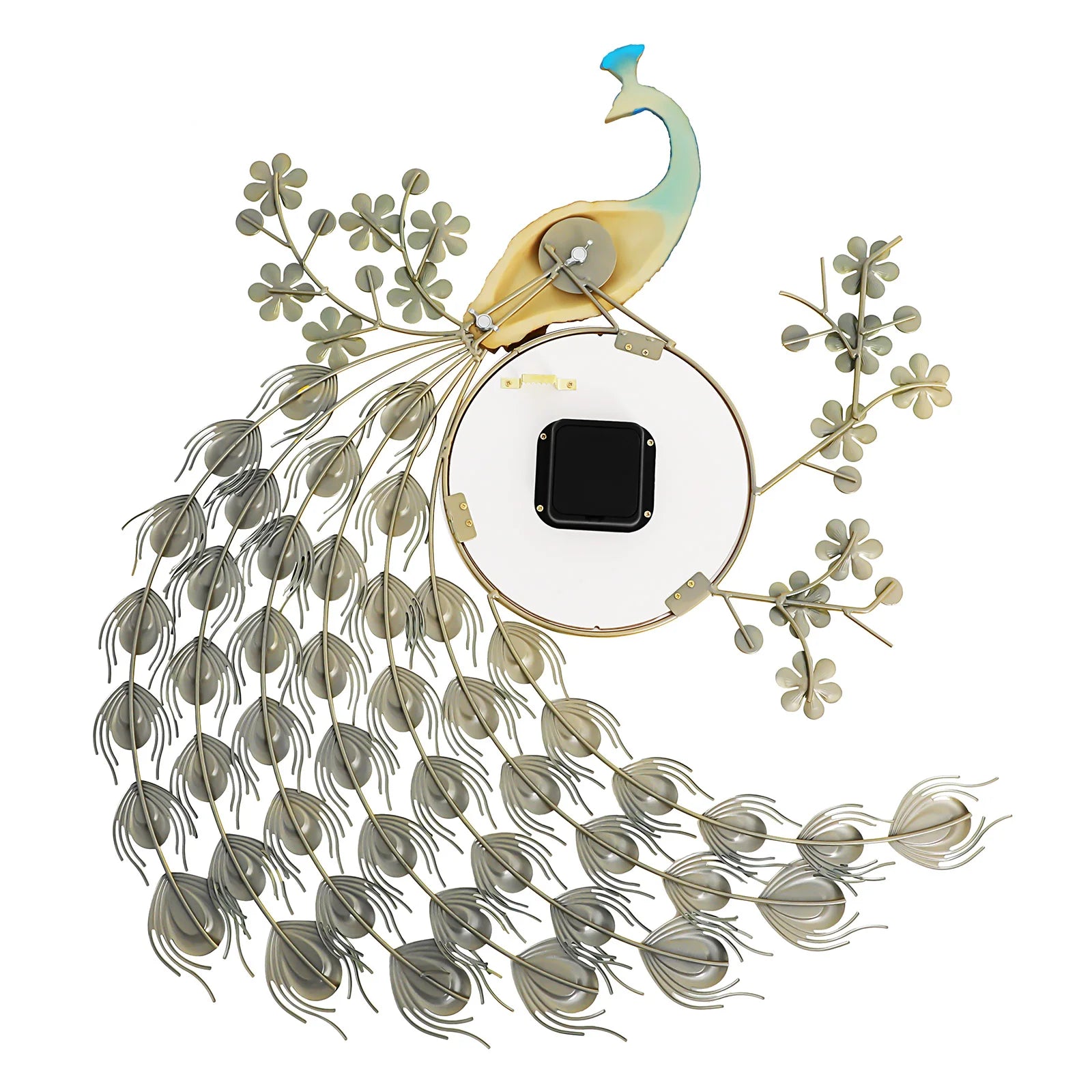 29.5" Large Peacock Wall Clock