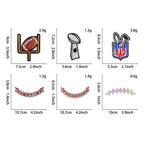 6pcs/set Rugby Ironing Patches