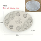 Silicone Mold For Oval Rosh Hashanah Jewish New Year