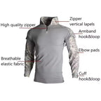 Afghan Flag Design Men's Long Sleeve Combat Uniform