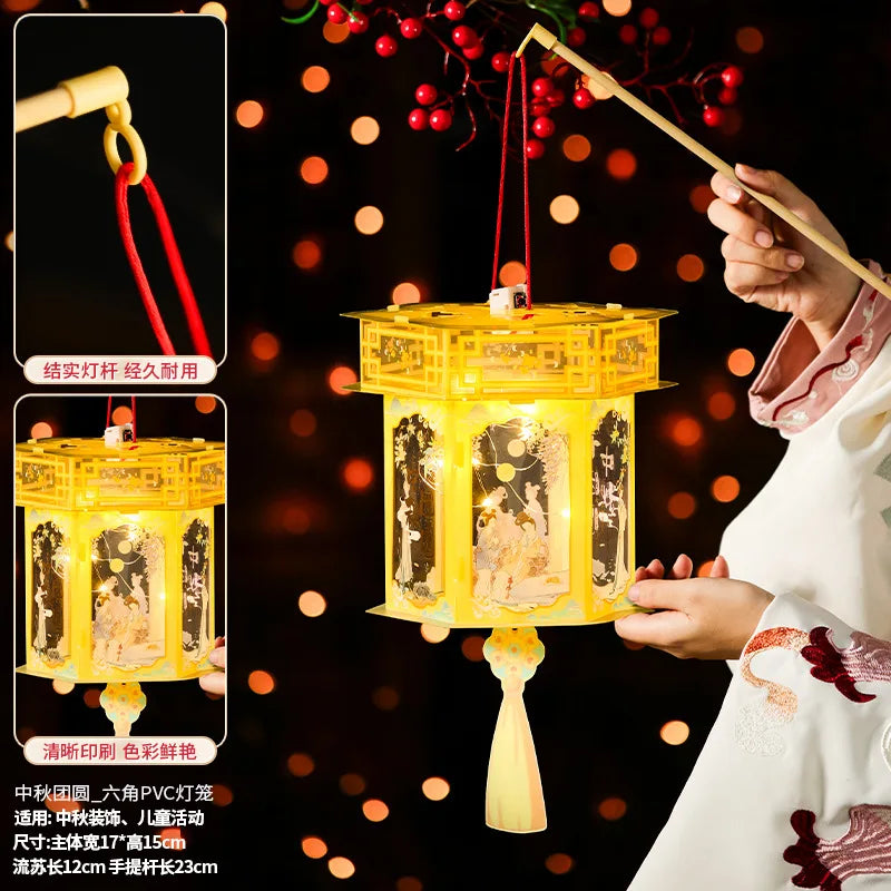 Mid-Autumn Festival Lantern Antique Jade Rabbit Portable Lantern New Decor