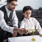 7 Branch Menorah Candle Holder Jerusalem