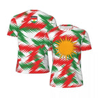 Kurdish Flag Print T-shirt For Men Football Sport