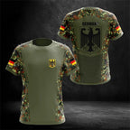 Men's German flag pattern short-sleeved shirt