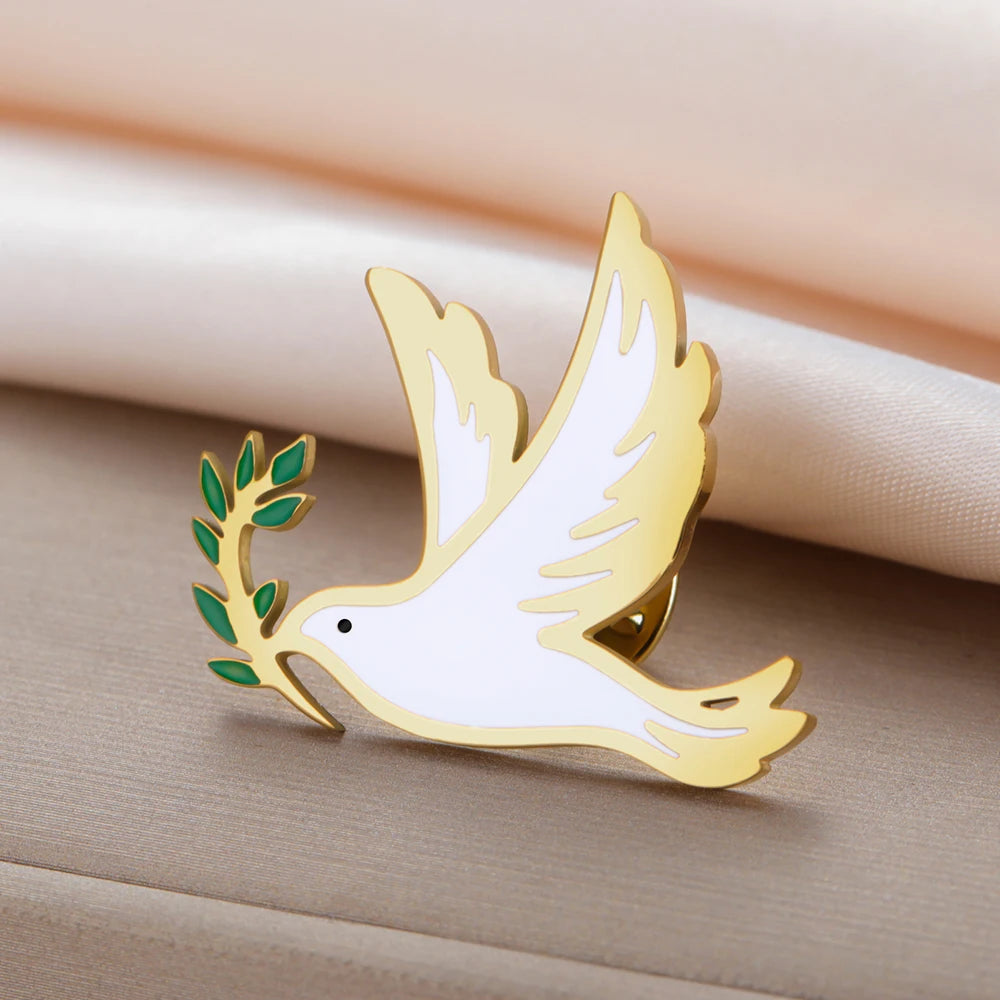 Dawapara Dove of Peace Brooch Animal Pin