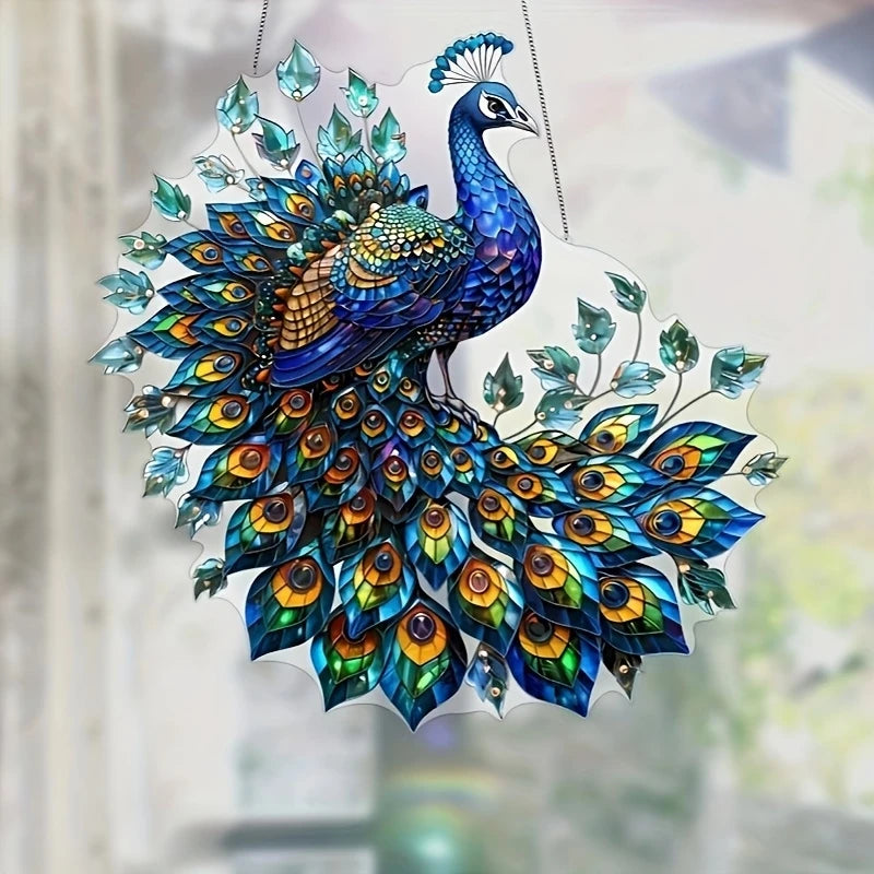 2D Peacock Sun Catcher