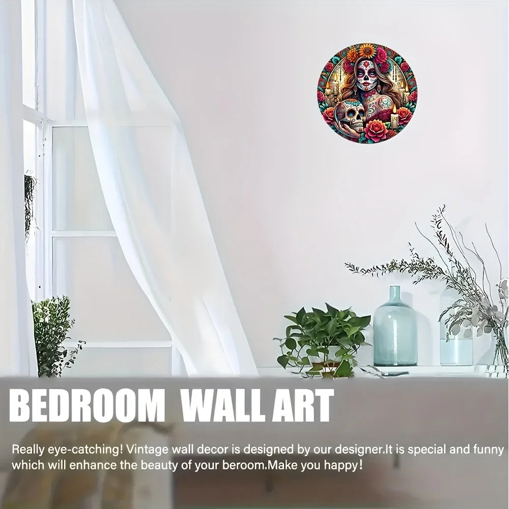 Day of The Dead skull iron Wall Art