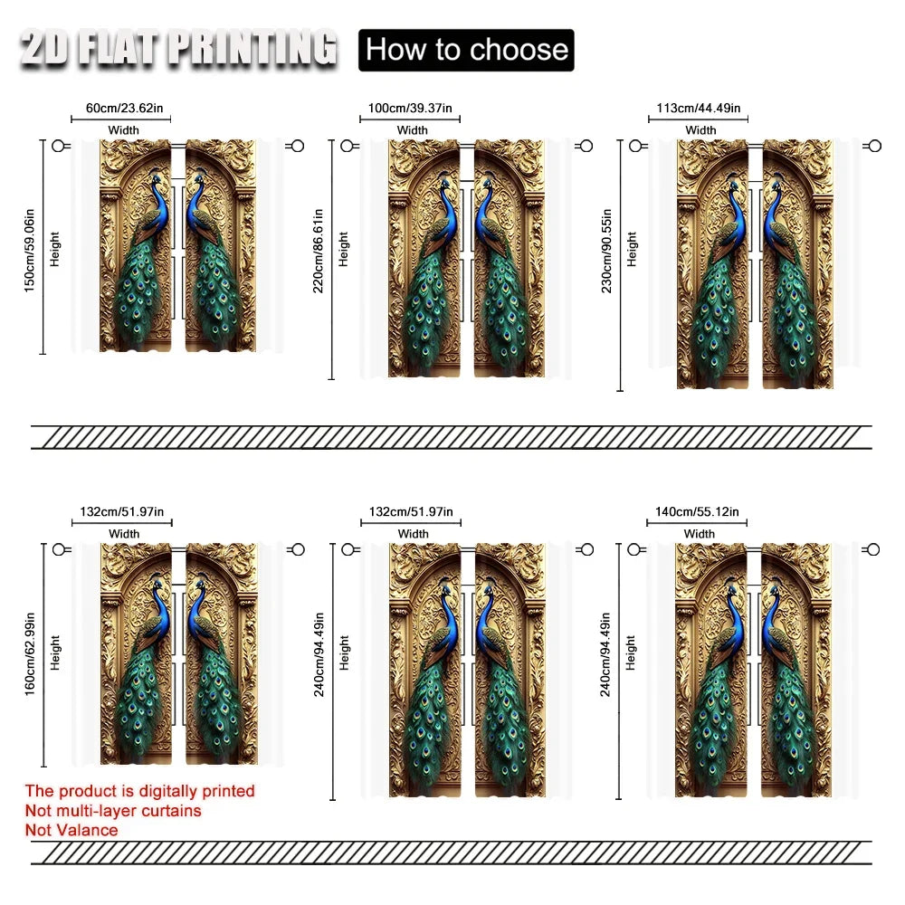 Peacock Gothic Curtains