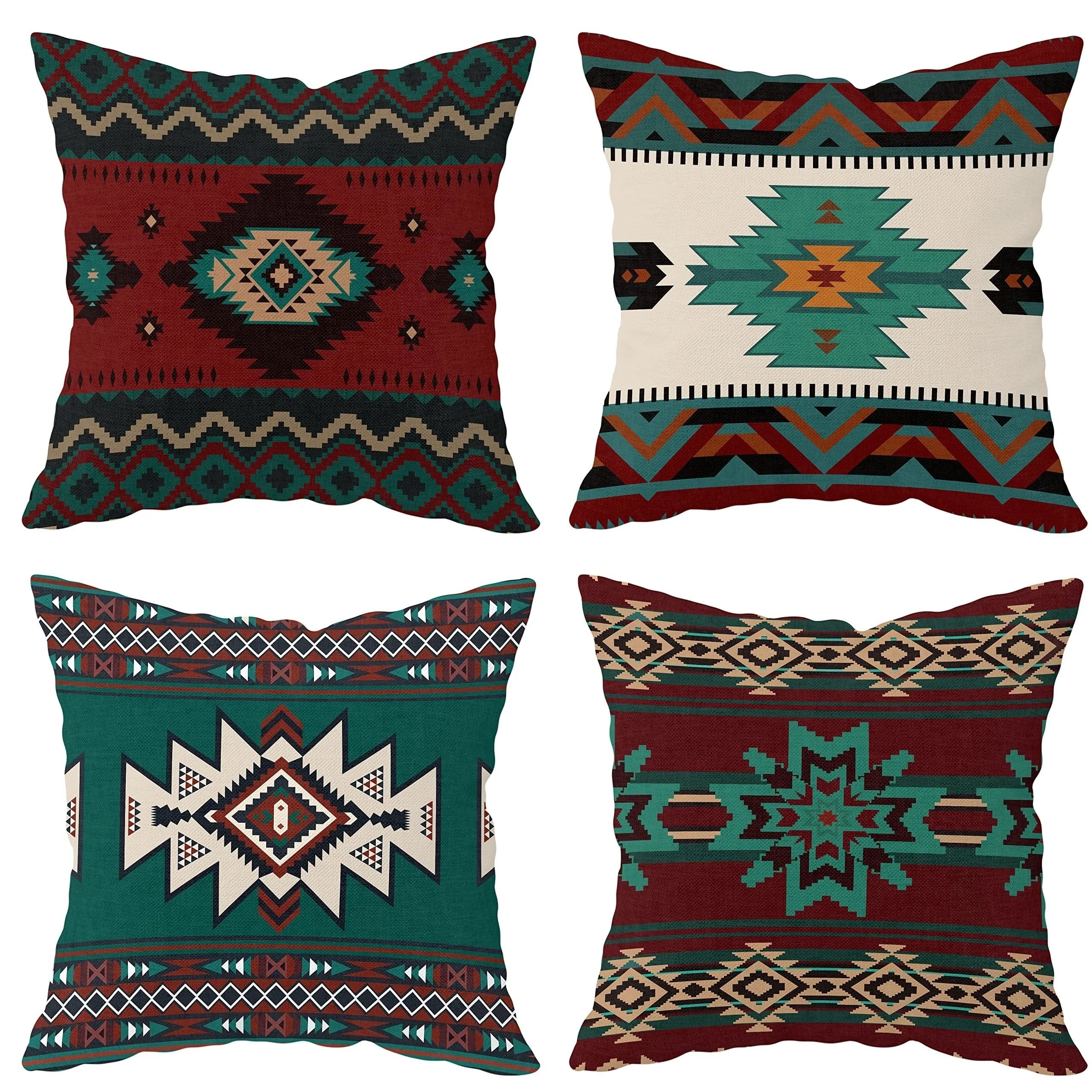 1 set Western Throw Pillow Native American Tribal