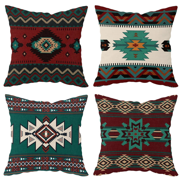 1 set Western Throw Pillow Native American Tribal