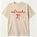 Nebraska Bow  T Shirt