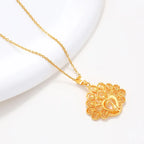 Gold Peacock Necklace