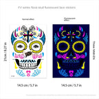 Waterproof Fluorescent Temporary Tattoo Stickers Day of the Dead