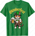 Funny Oktoberfest Cute Cat Pretzel Beer Funny Party Adults T-Shirt