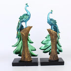Peacock Decor Statue Sculpture