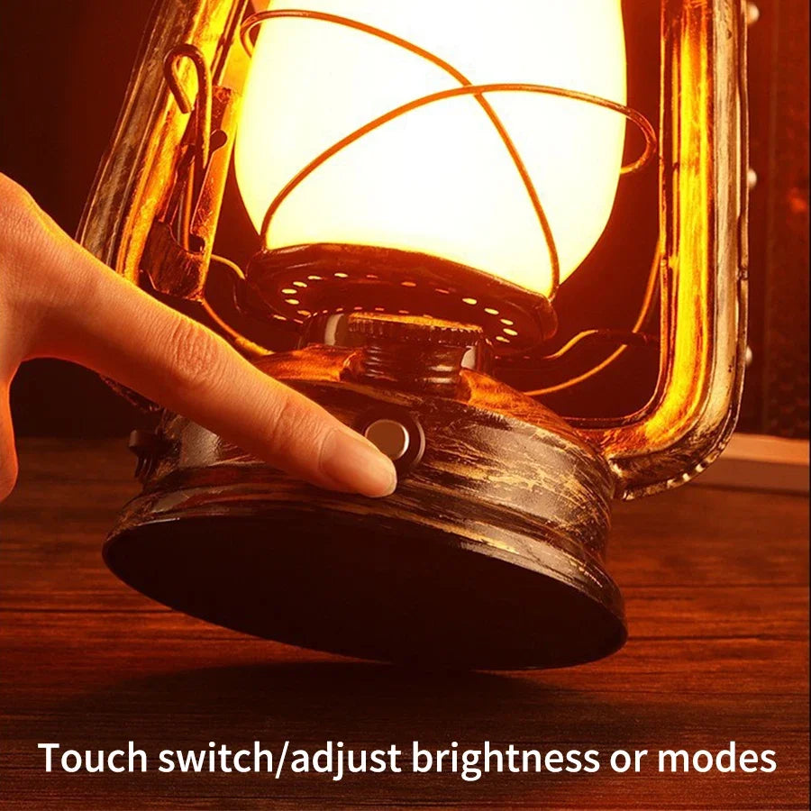 Retro Portable LED Horse Lantern Lamp Rechargeable
