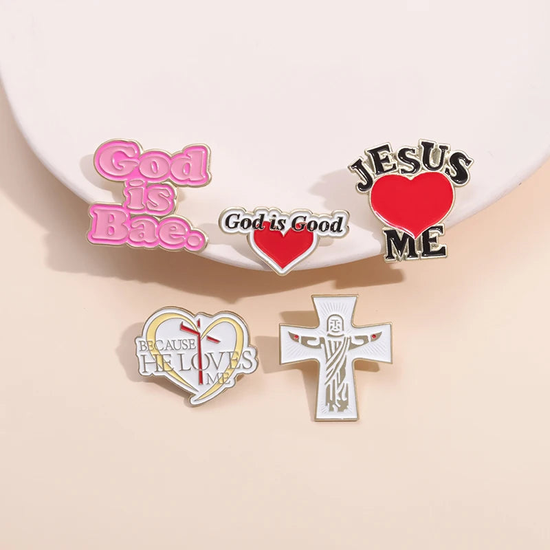 Jesus Love Me Collected Enamel Pins