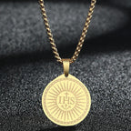 Engraved Star Pendant Necklace