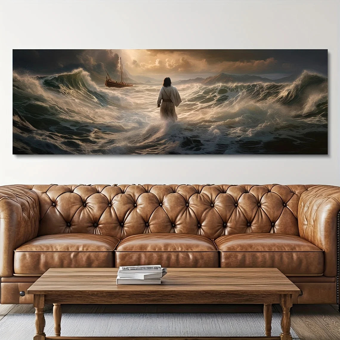 Jesus Walking on Water Canvas Art