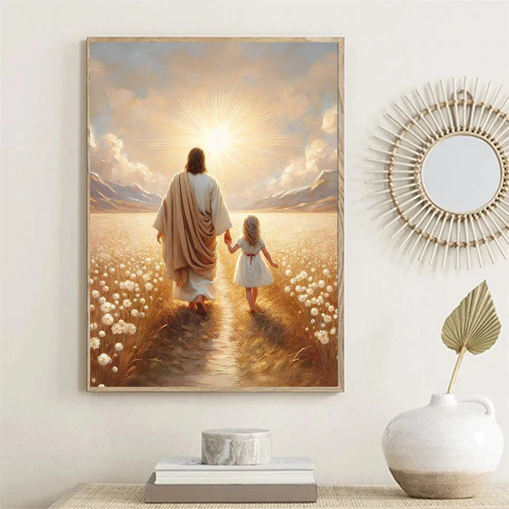 Jesus With Woman Christian Posters Savior
