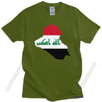 Iraq Flag Map T Shirt