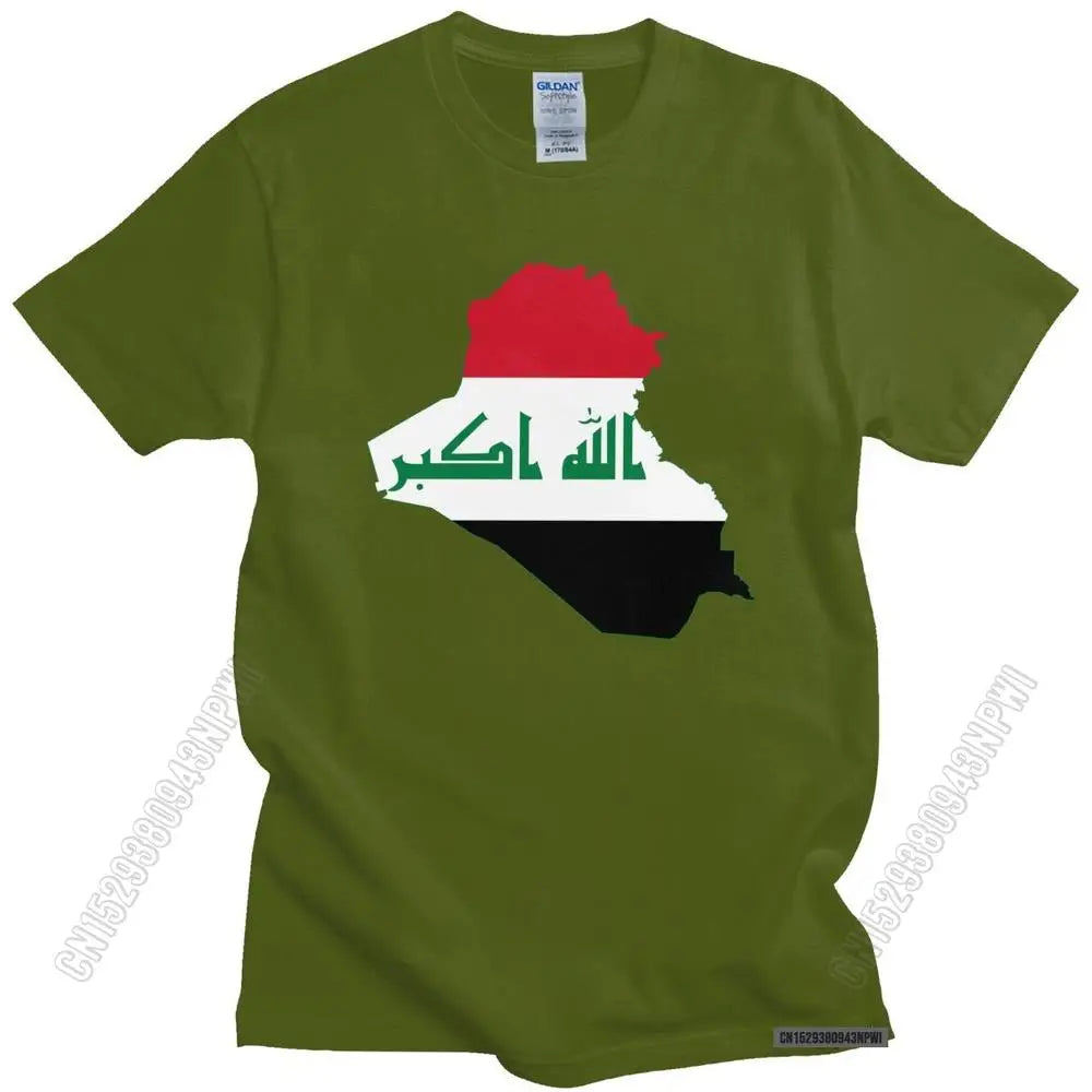 Iraq Flag Map T Shirt
