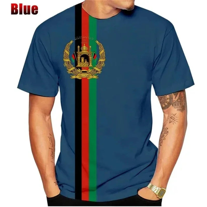 3D Print Afghanistan Flag T-Shirt