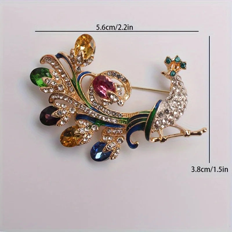 Luxury and fashionable peacock pin
