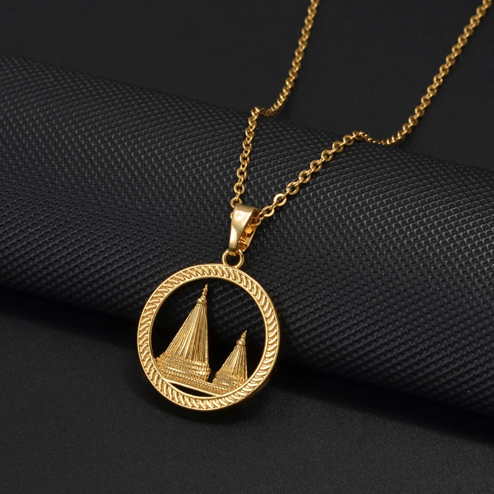 Round Yezidi Lalish Pendant Necklaces