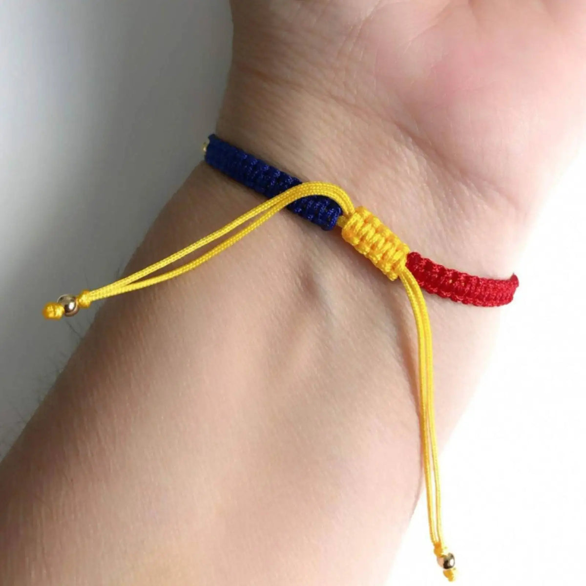 Venezuelan Flag Color Braided Rope Bracelet Women Men Adjustable Woven Rope Ethnic Patriotic Gift