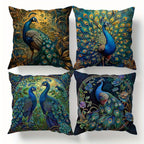 Vintage Oil Painting Peacock Throw Pillow Sofa Cover