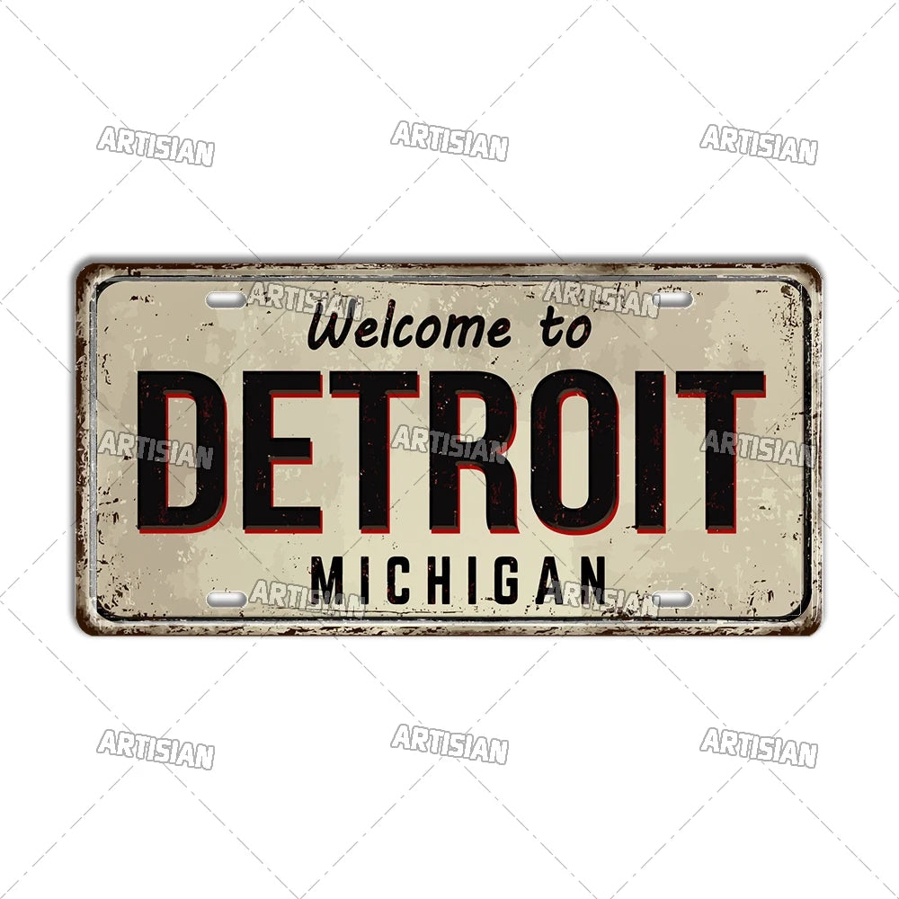 Welcome To USA City Car Plate