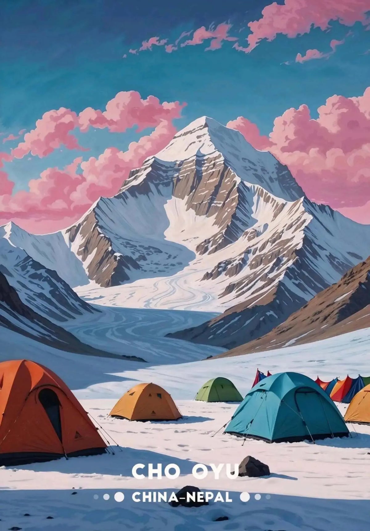 Stunning Mountain Landscape Posters Himalayan Nepal