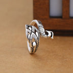 Sterling Silver Peacock Adjustable Rings