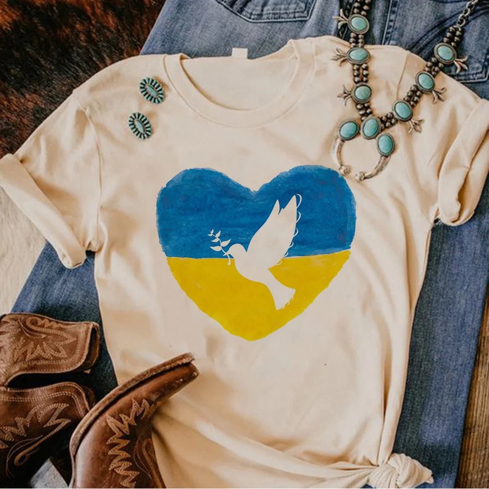 Ukraine T shirt women, female streetwear clothing