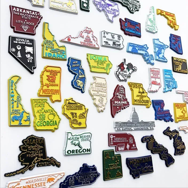 U.S. States Refrigerator Magnet